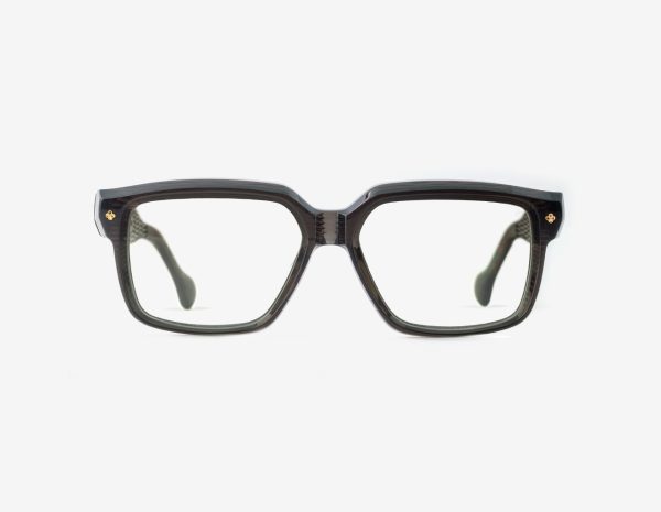 Luxury Japanese eyewear – Tres Dragons Slate Fusion optical frame, acetate in Slate Fusion, demo optical lenses (no vision correction), front view