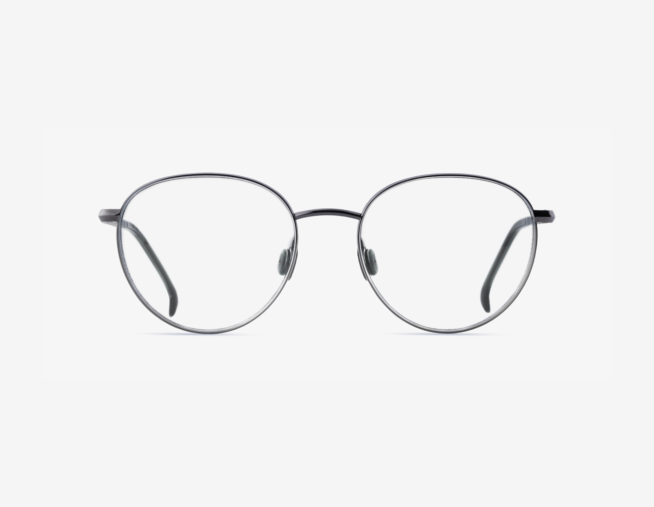 Luxury Japanese eyewear – Gadolin optical clear demo lenses optical, titanium in Hematite