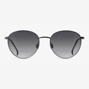 Luxury Japanese eyewear – Gadolin Concrete Fade F1 lenses sunglasses, titanium in Hematite