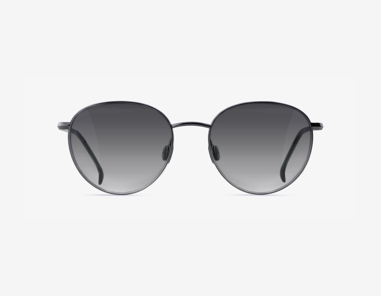 Luxury Japanese eyewear – Gadolin Concrete Fade F1 lenses sunglasses, titanium in Hematite