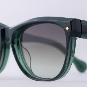 japanese acetate cat-eye sunglasses – Mila Herb Garden sunglasses, acetate in Herb Garden, Foliage Shade lenses, 18ct Gold plating, Filter Category 2,