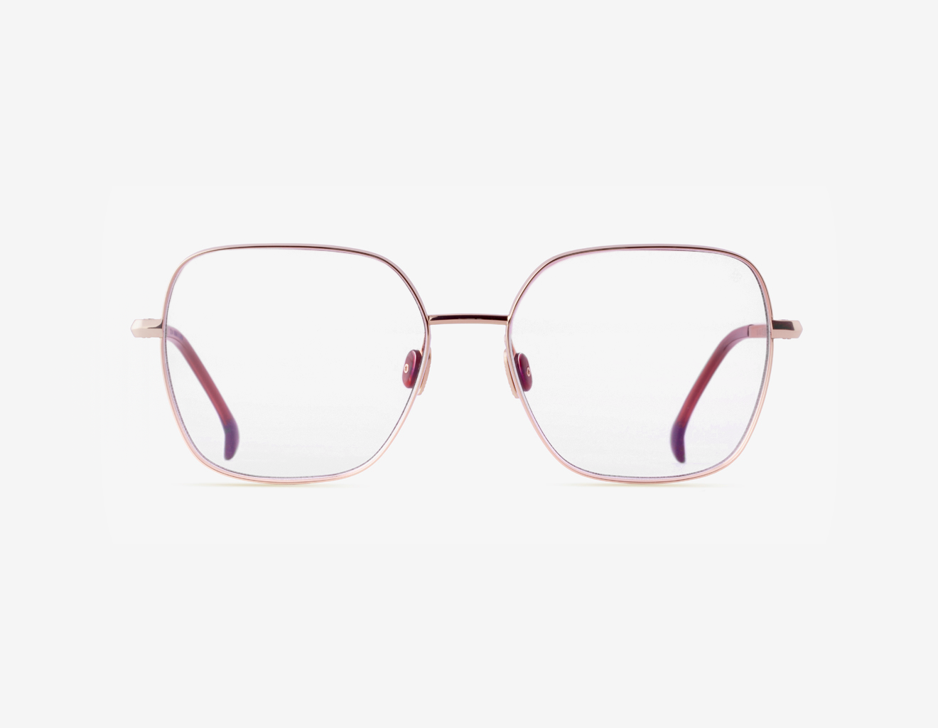 Japanese titanium butterfly optical frame – Samari Currant Essence optical frame (RX), acetate in Currant Essence, demo clear lenses